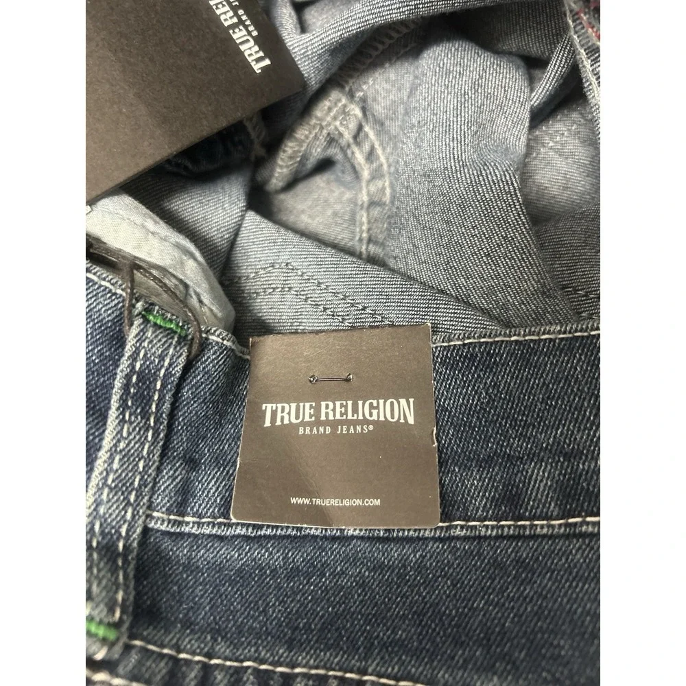 NWT True Religion Men's Ricky SN Flap Straight Dark Wash Size 30/34